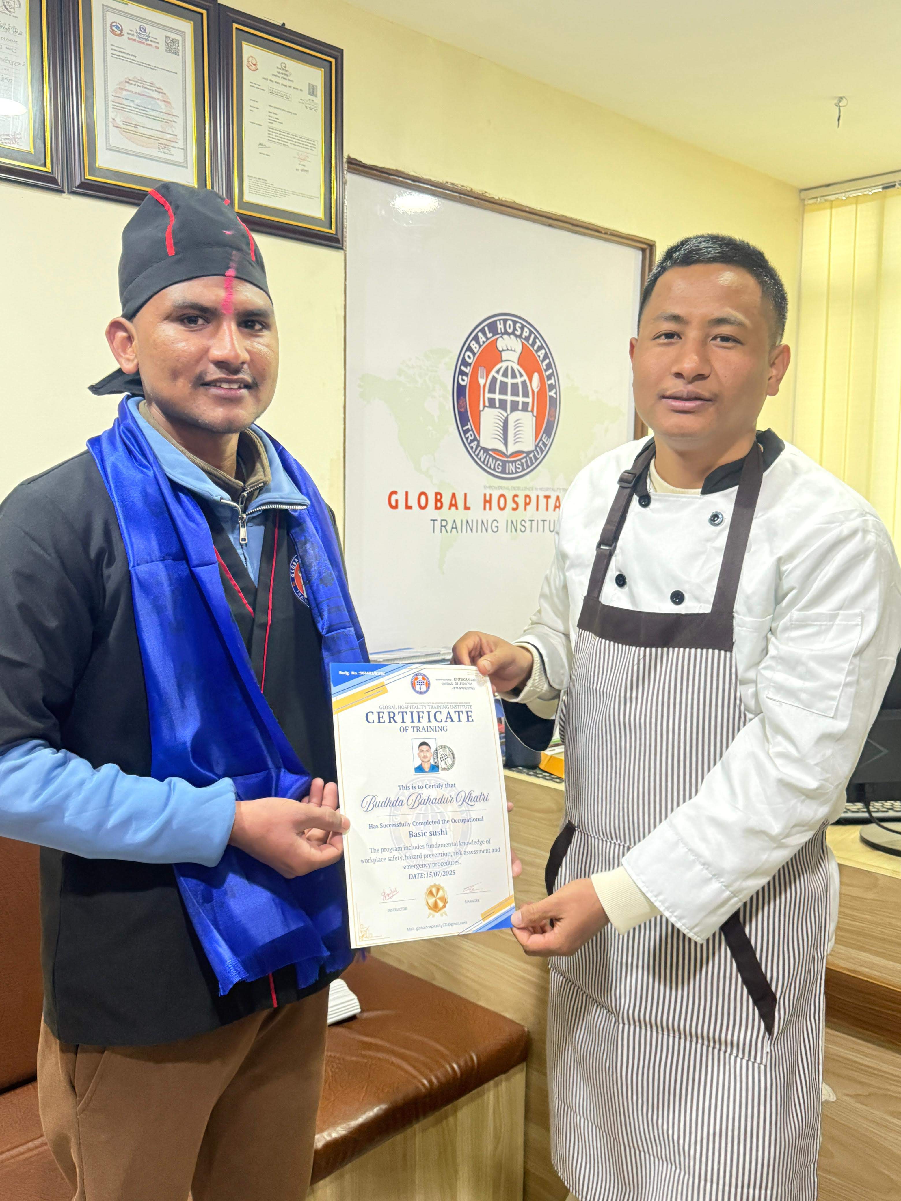Professional Certification of Sushi